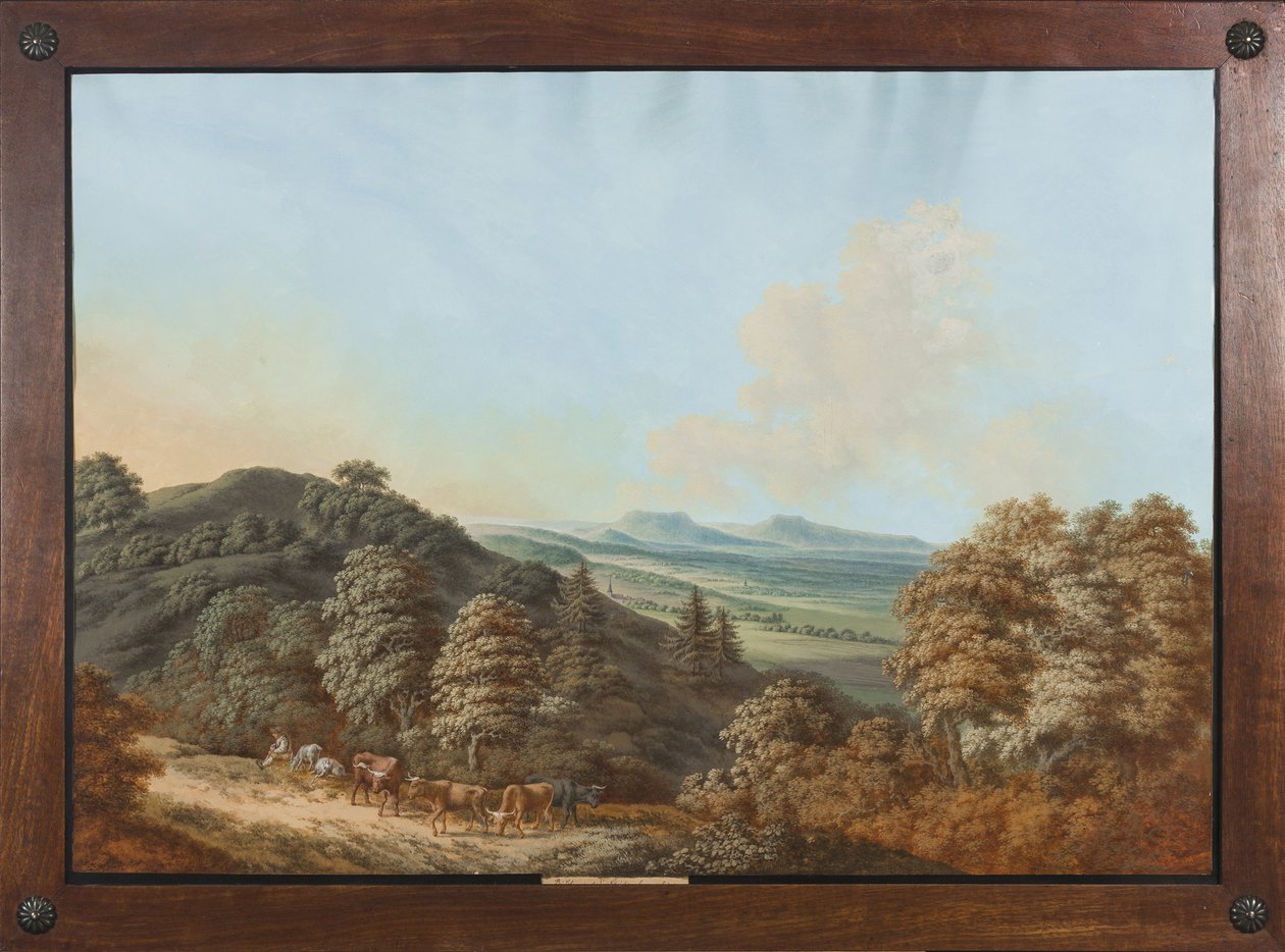 Coburg lub Turyngia: „W Coburgu po tych samych górach”, ok. 1800 autorstwa Johann Rauscher