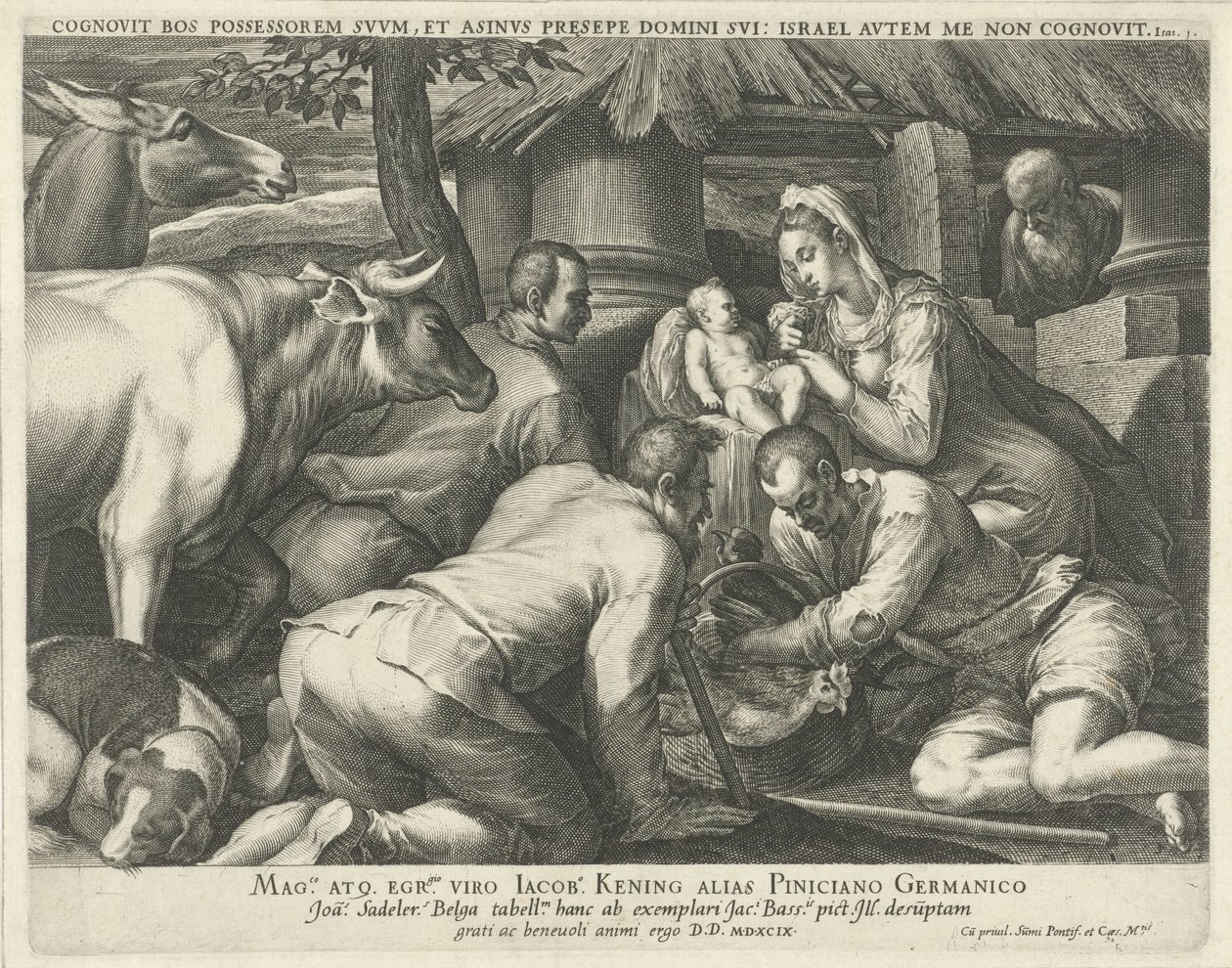 Adoracja pasterzy autorstwa Johann Sadeler (I)