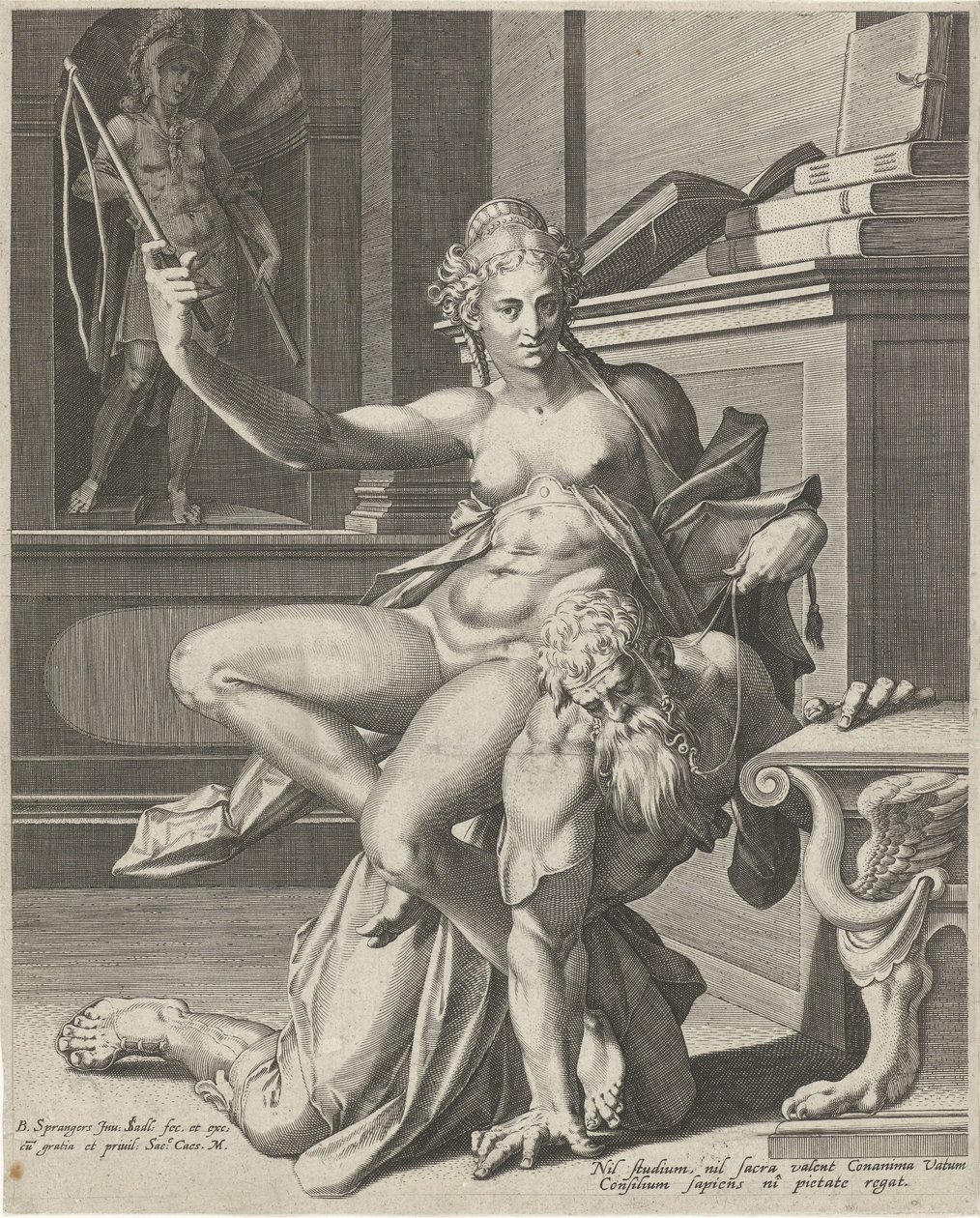Arystoteles i Phyllis autorstwa Johann Sadeler (I)