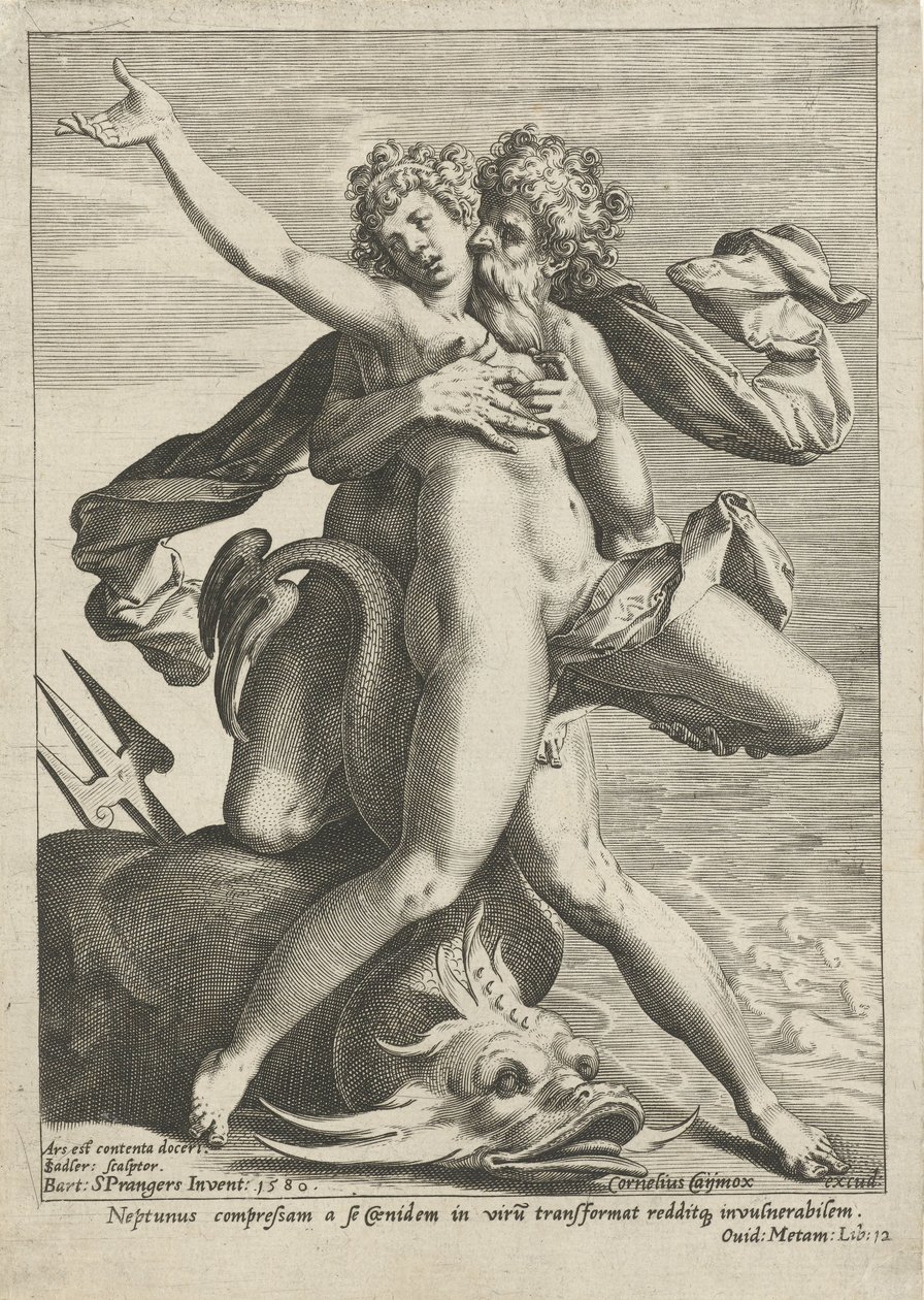 Caenis w objęciach Neptuna autorstwa Johann Sadeler (I)