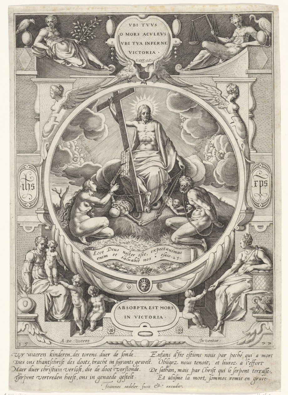 Chrystus jako zwycięzca śmierci i grzechu autorstwa Johann Sadeler (I)