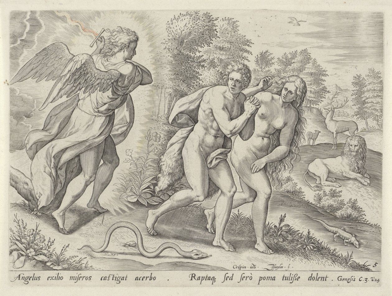 Wypędzenie z raju autorstwa Johann Sadeler (I)
