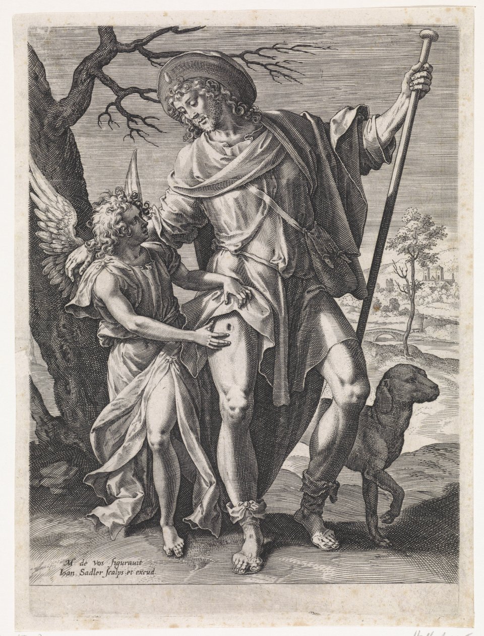 Św. Rocha autorstwa Johann Sadeler (I)