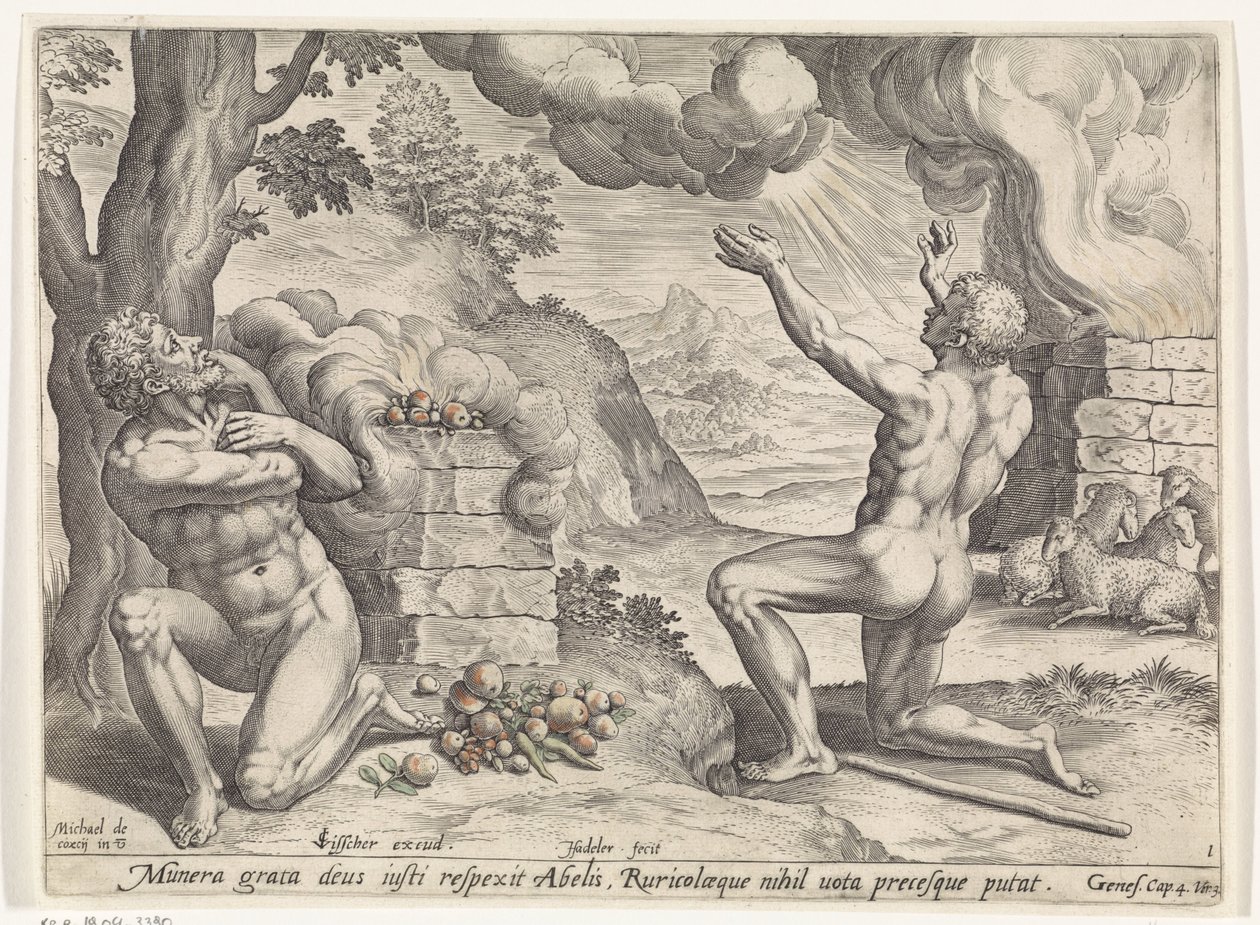Ofiara Kaina i Abla Historia Kaina i Abla (tytuł serii) autorstwa Johann Sadeler (I)