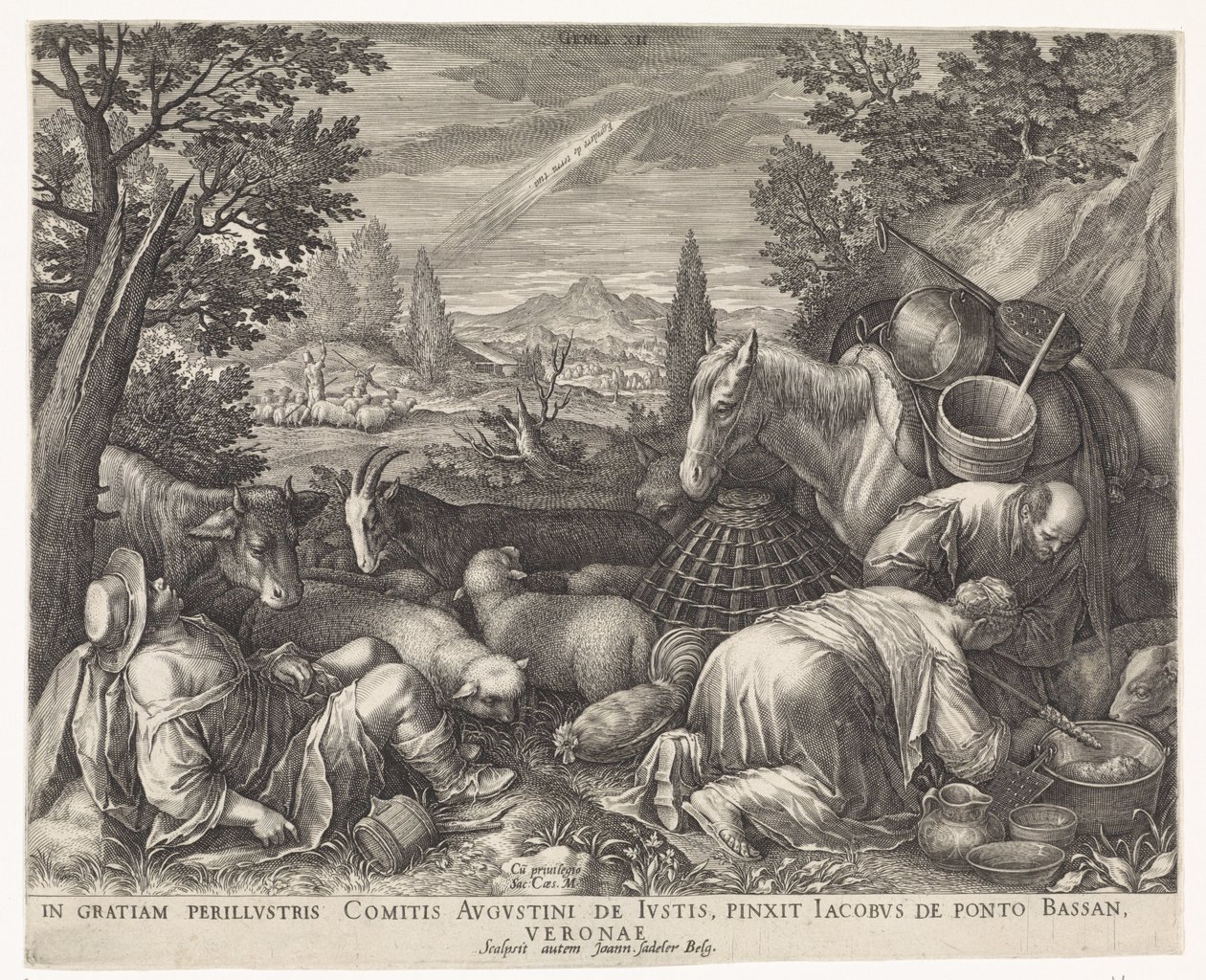 Powołanie Abrahama autorstwa Johann Sadeler (I)