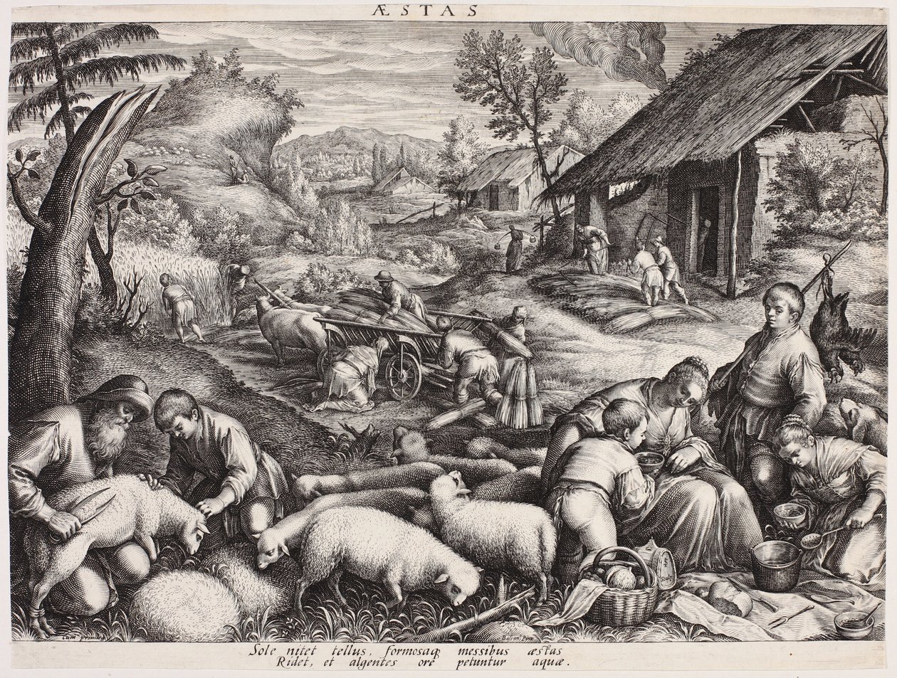 Lato - Aestas (Cztery pory roku) autorstwa Johann Sadeler I