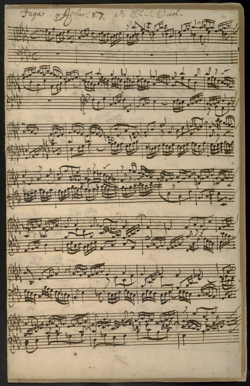Dodaj MS 35021, f.14 Preludium 17 è Fugue, z 