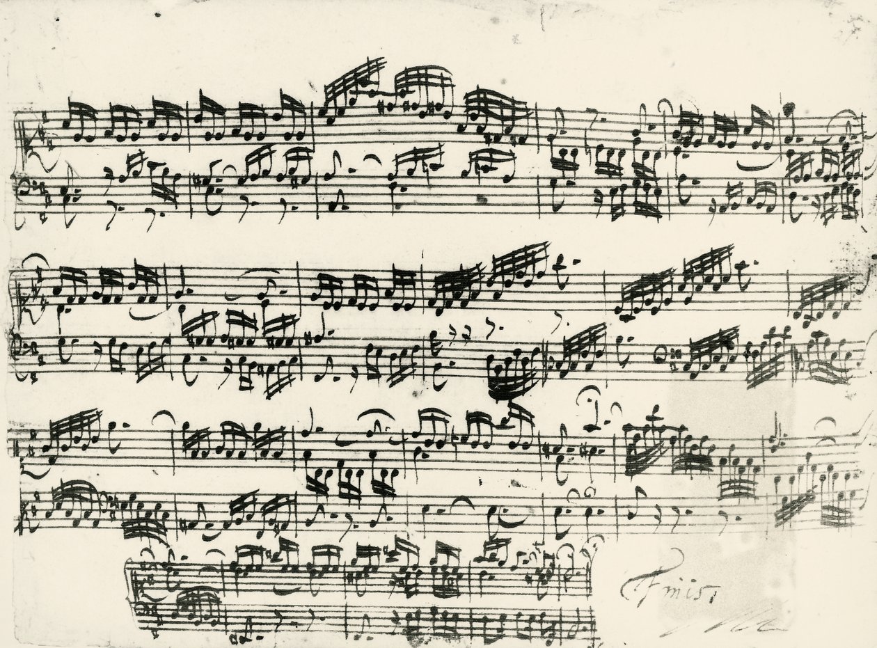 Partytura dla 15 Inventions BWV 772-801, 2-częściowy kontrapunkt Johanna Sebastiana Bacha (1685-1750) autorstwa Johann Sebastian Bach