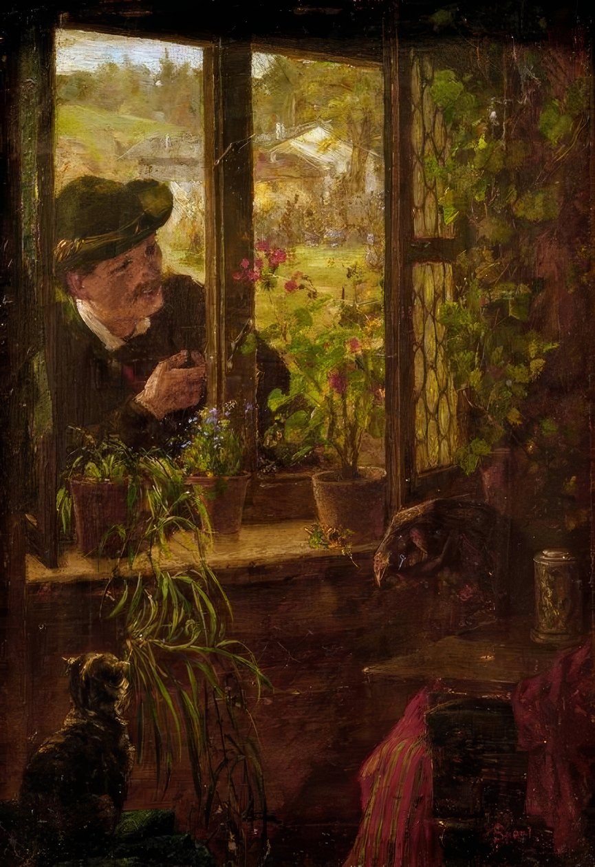 W oknie autorstwa Johann Sperl