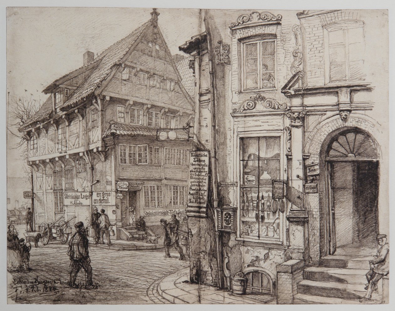 HH-Riefesell-16-Ecke-Kajen-Deichstrasse-08-02-1884 autorstwa Johann Theobald Riefesell
