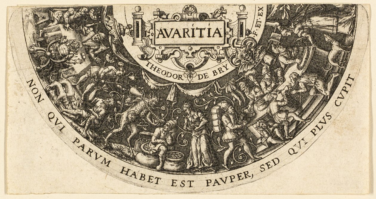Chciwość autorstwa Johann Theodor de Bry