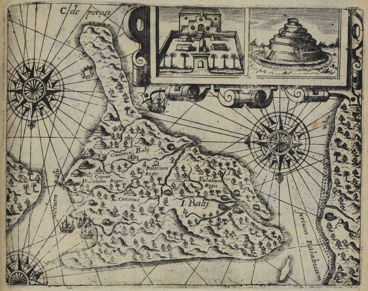 Wyspa Bali (Indonezja), podróbka wyspy Bali autorstwa Johann Theodor de Bry