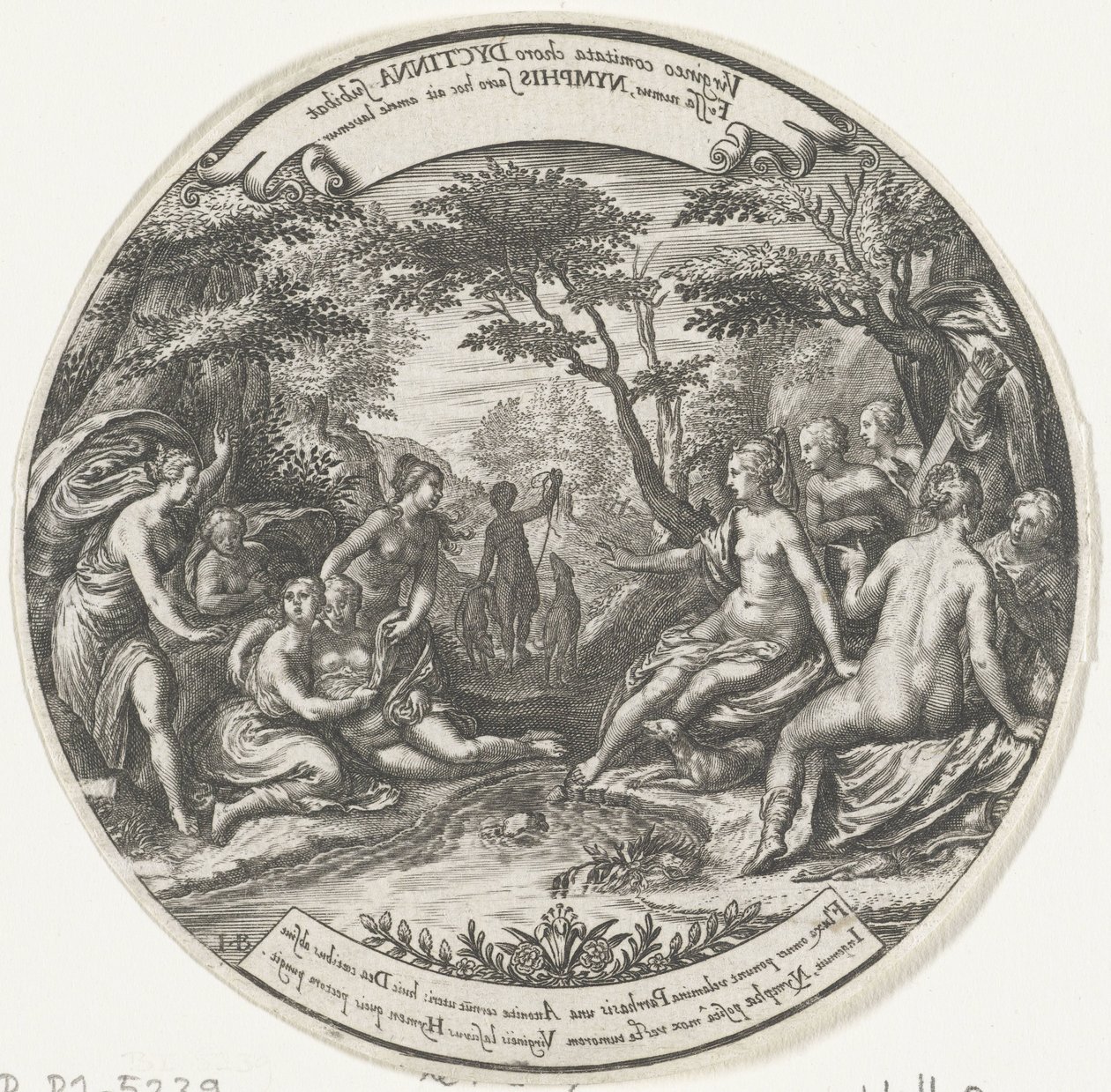 Diana odkrywa ciążę Callisto . autorstwa Johann Theodor de Bry