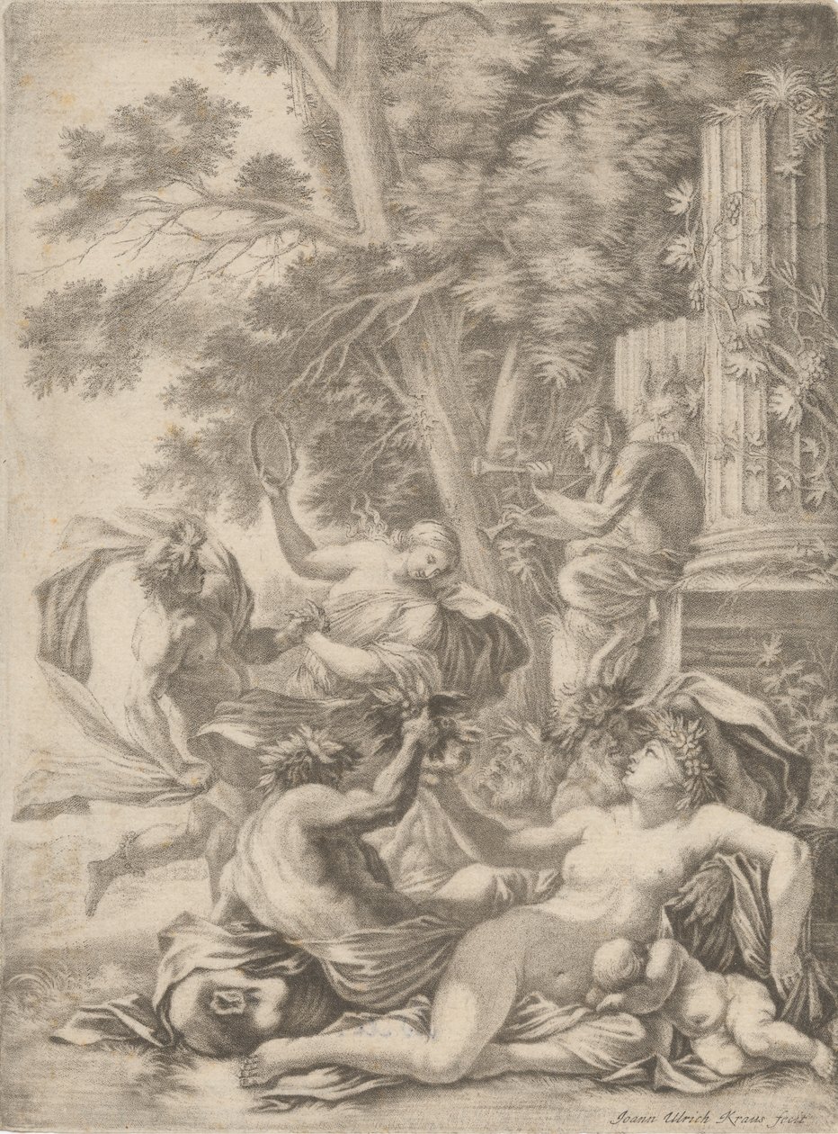 Scena bachanowska autorstwa Johann Ulrich Kraus