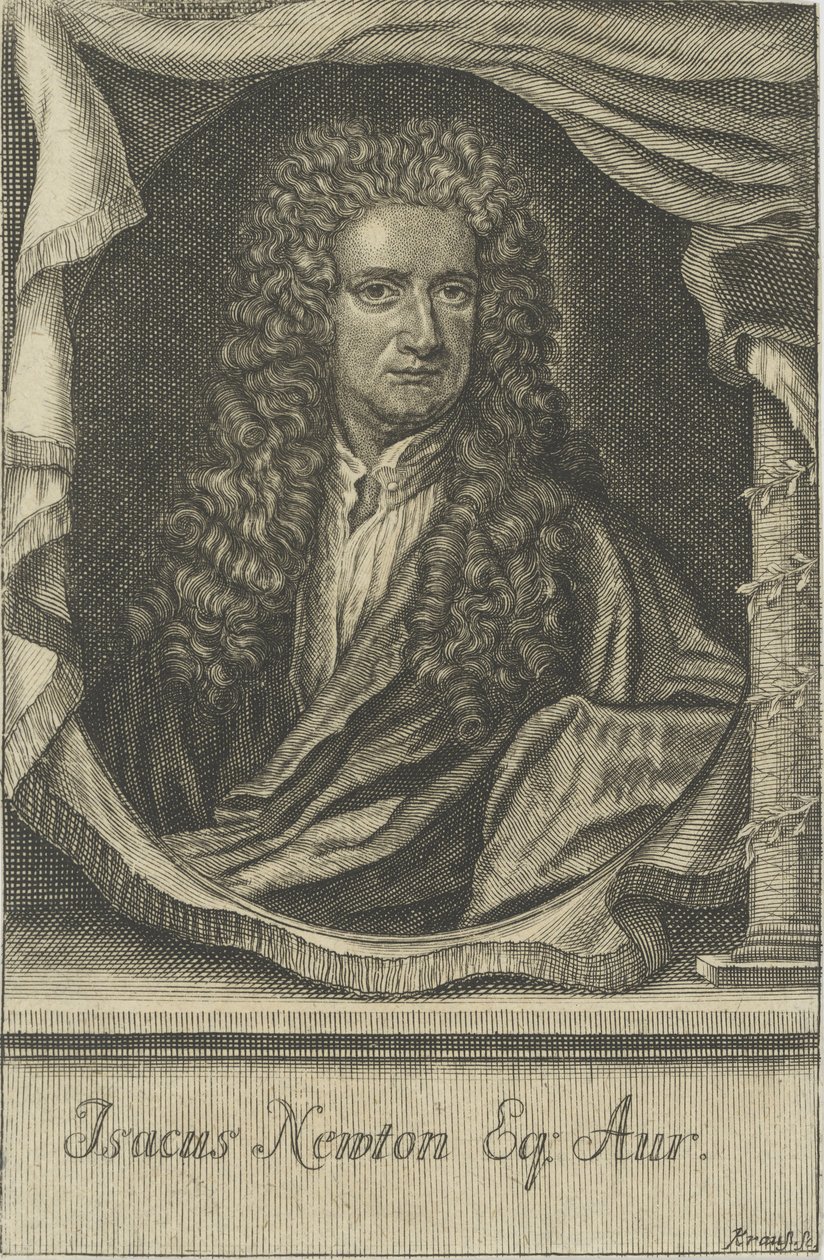Portret Sir Izaaka Newtona 1642-1727, autorstwa Johann Ulrich Krauss