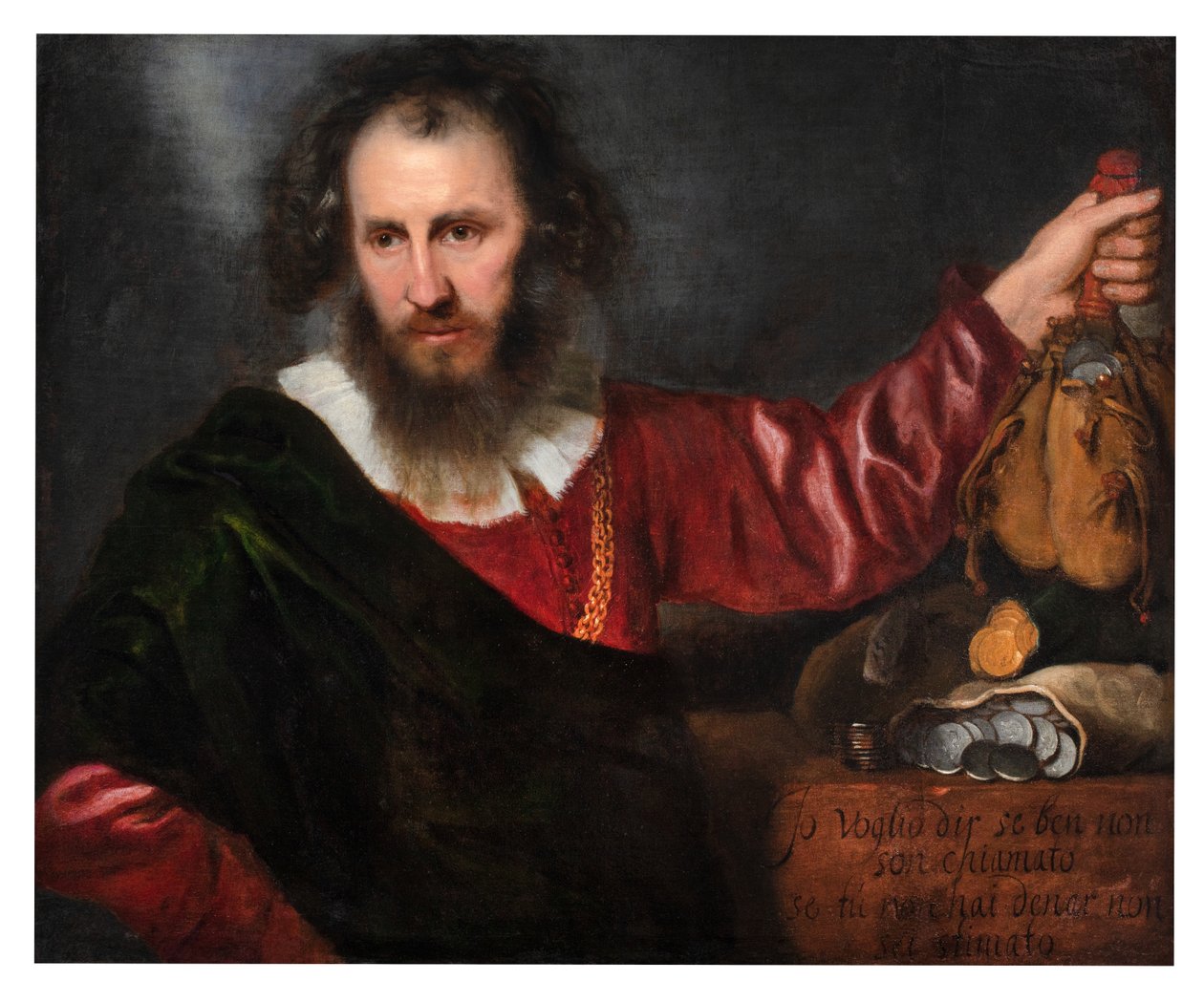 Alegoria chciwości (lub rzeczywistości), ok. 1670-75 (olej na płótnie bez podszewki) autorstwa Johann Ulrich Mayr