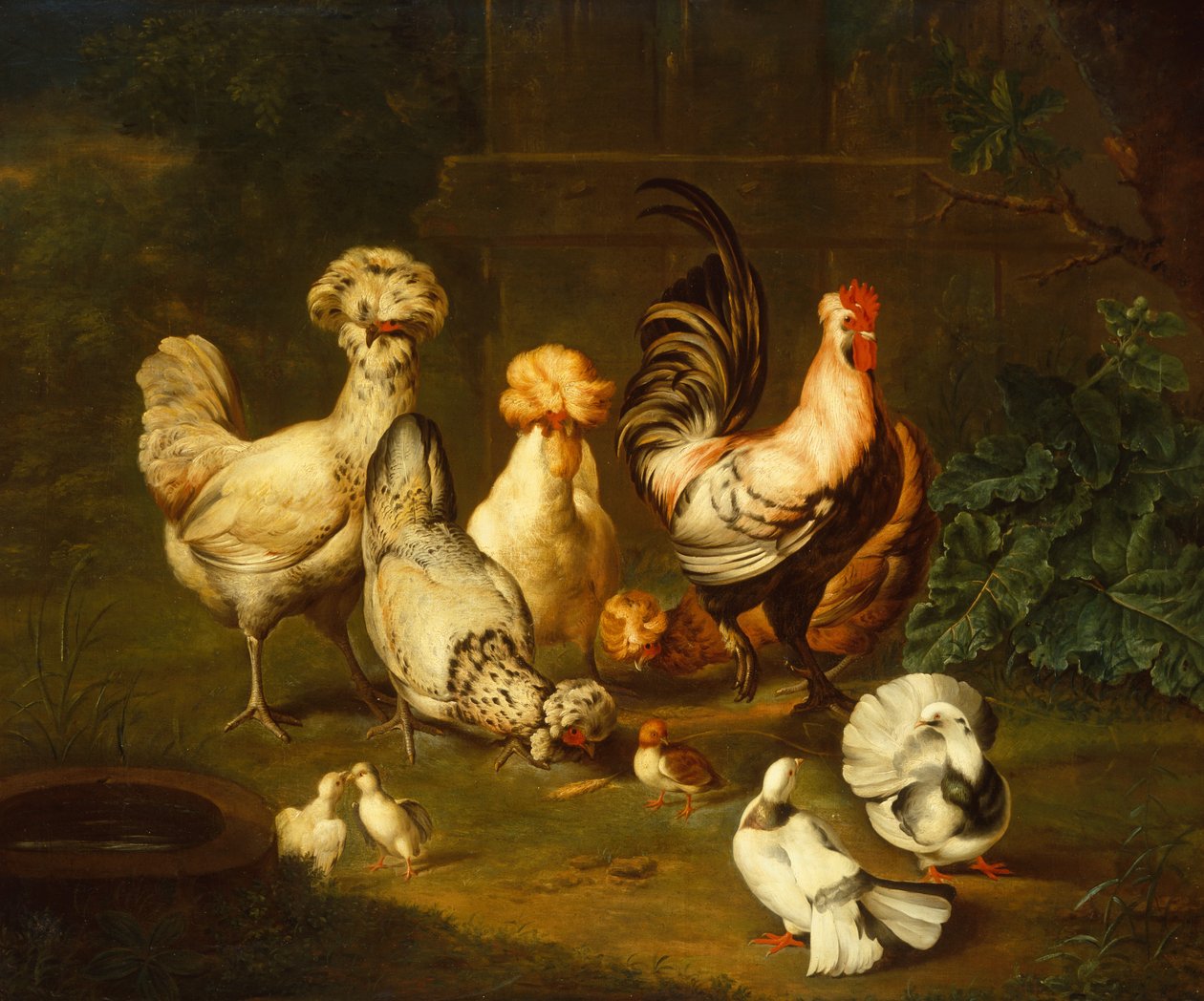 Drób w krajobrazie (olej) autorstwa Johann Wenzel Peter