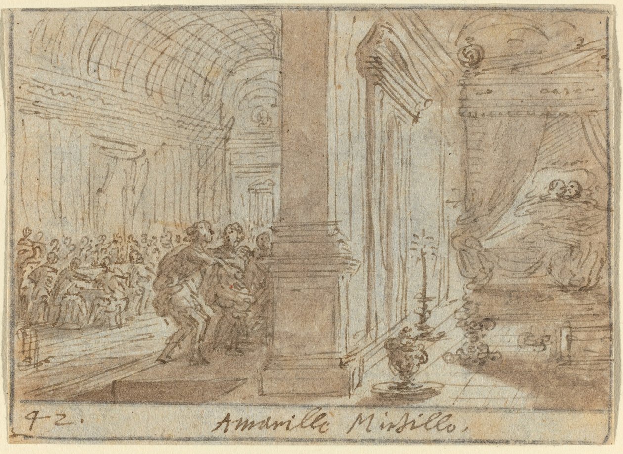 Amarylis i Borówka autorstwa Johann Wilhelm Baur