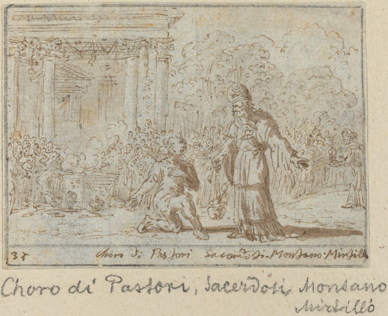 Chór pasterzy i kapłanów: Montano, Mirtillo autorstwa Johann Wilhelm Baur