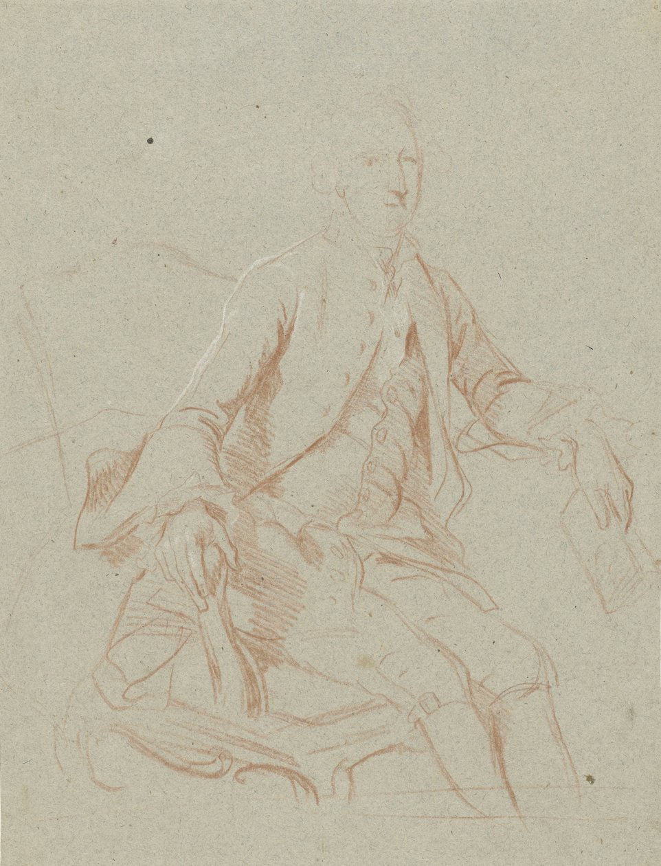 Siedzący pan z książką autorstwa Johann Wilhelm Böttner