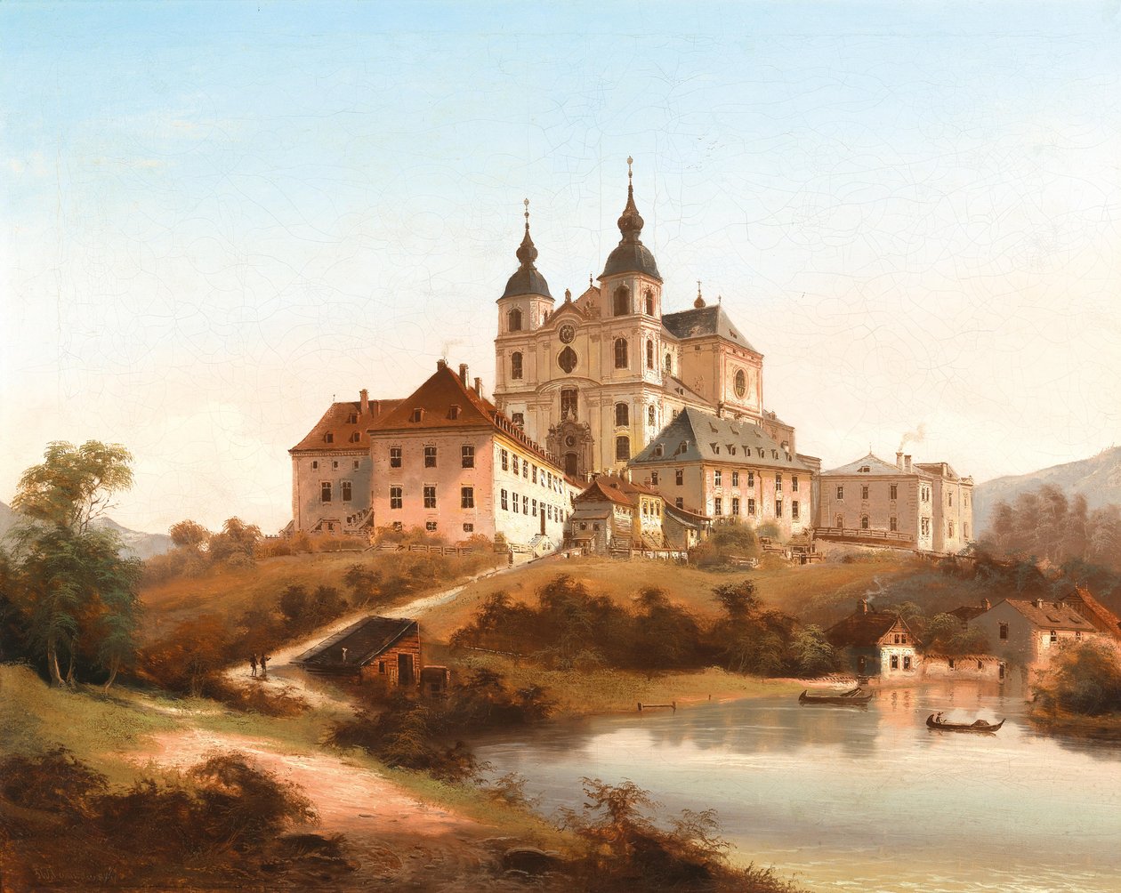 Kościół pielgrzymkowy Johanna Wilhelma Jankowskiego Sonntagberg autorstwa Johann Wilhelm Jankowski