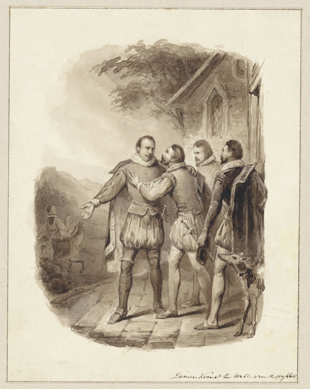 Pożegnanie księcia Wilhelma I i hrabiego Egmondu autorstwa Johann Wilhelm Kaiser (I)