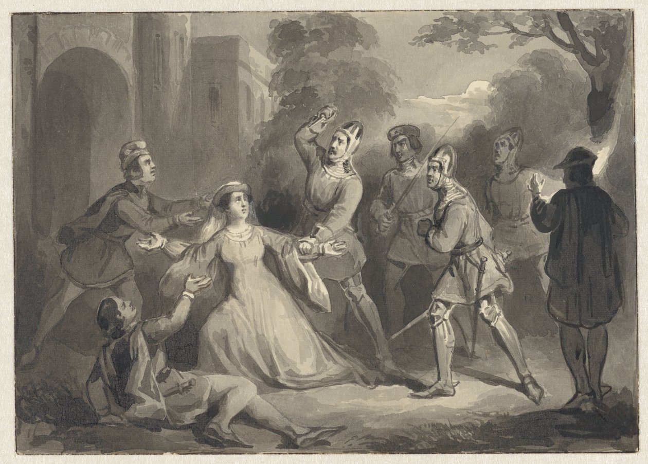 Morderstwo Alidy van Poelgeest, 1392 autorstwa Johann Wilhelm Kaiser (I)