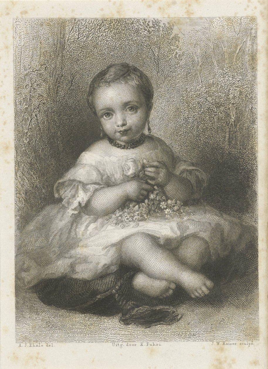 Portret nieznanej dziewczyny autorstwa Johann Wilhelm Kaiser (I)