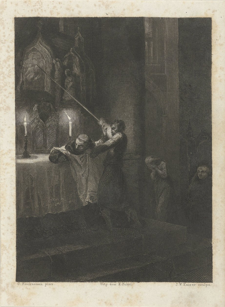Zniszczenie ołtarza autorstwa Johann Wilhelm Kaiser (I)