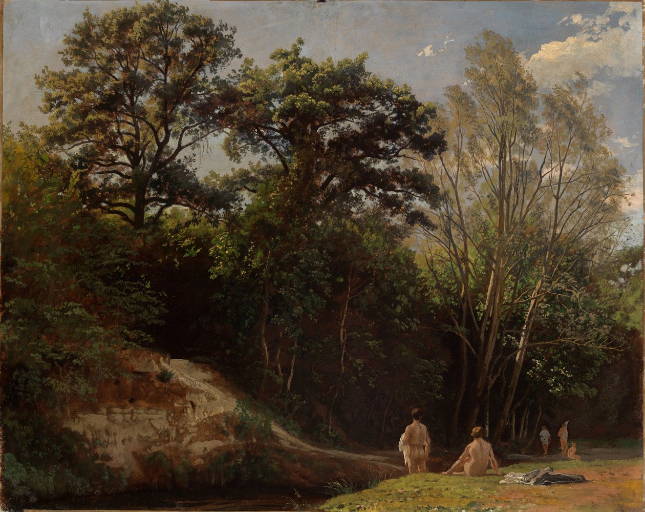 Nad Alb II (z kąpiącymi się) autorstwa Johann Wilhelm Schirmer