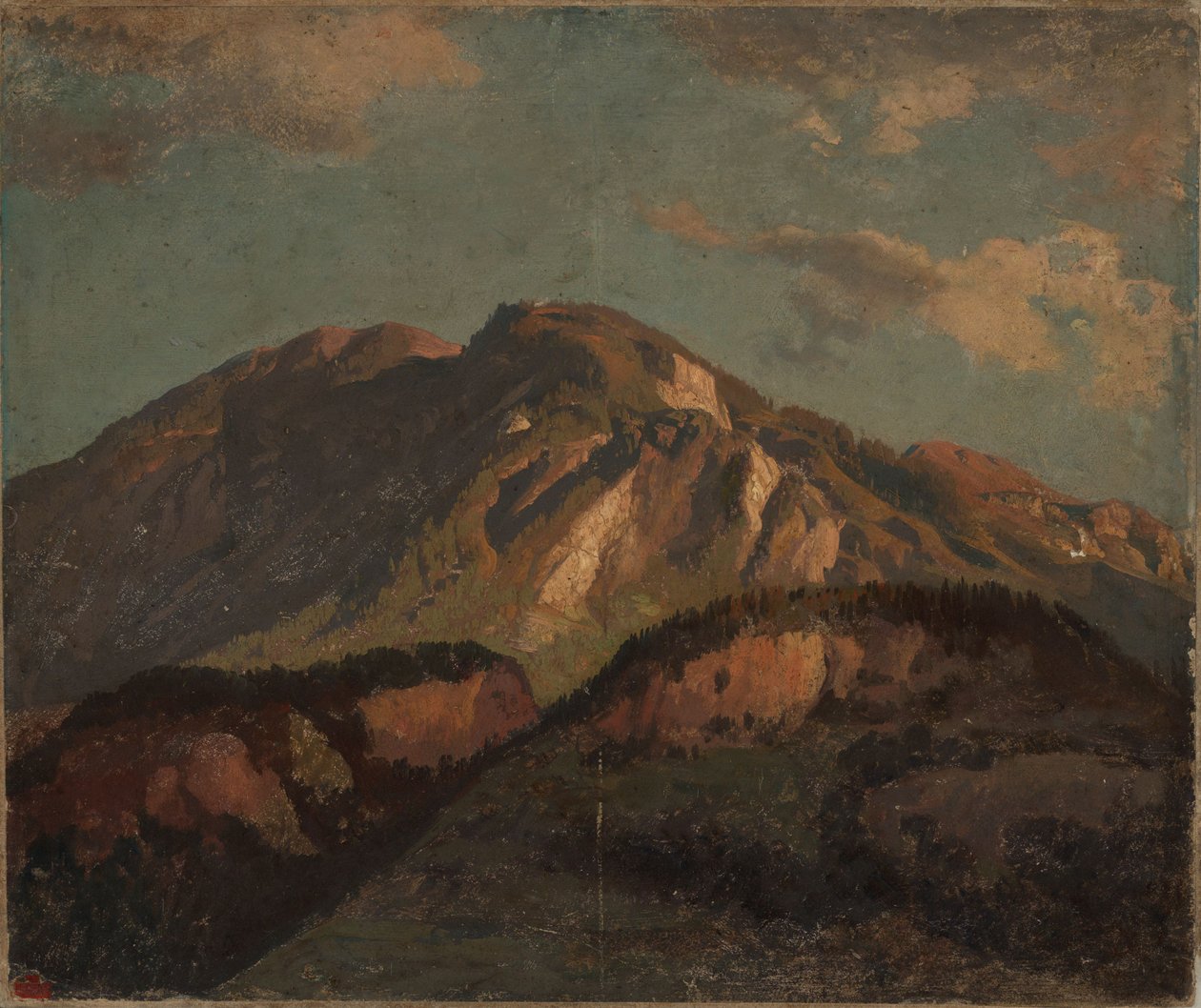 Grzbiet górski, prawdopodobnie w Gryzonii autorstwa Johann Wilhelm Schirmer