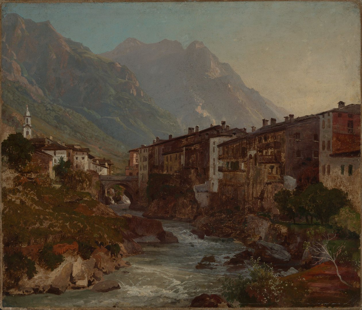 Widok na Chiavennę autorstwa Johann Wilhelm Schirmer