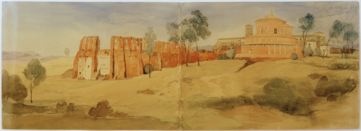 Widok na Santa Costanza autorstwa Johann Wilhelm Schirmer