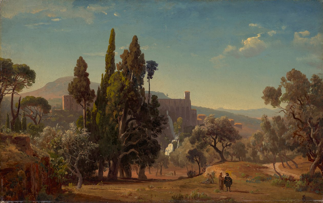 Widok na Tivoli autorstwa Johann Wilhelm Schirmer