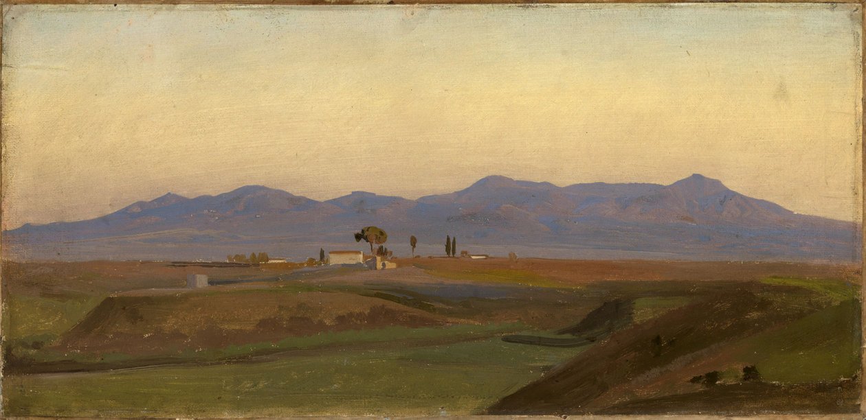 Widok z rzymskiej Kampanii na Góry Sabińskie autorstwa Johann Wilhelm Schirmer