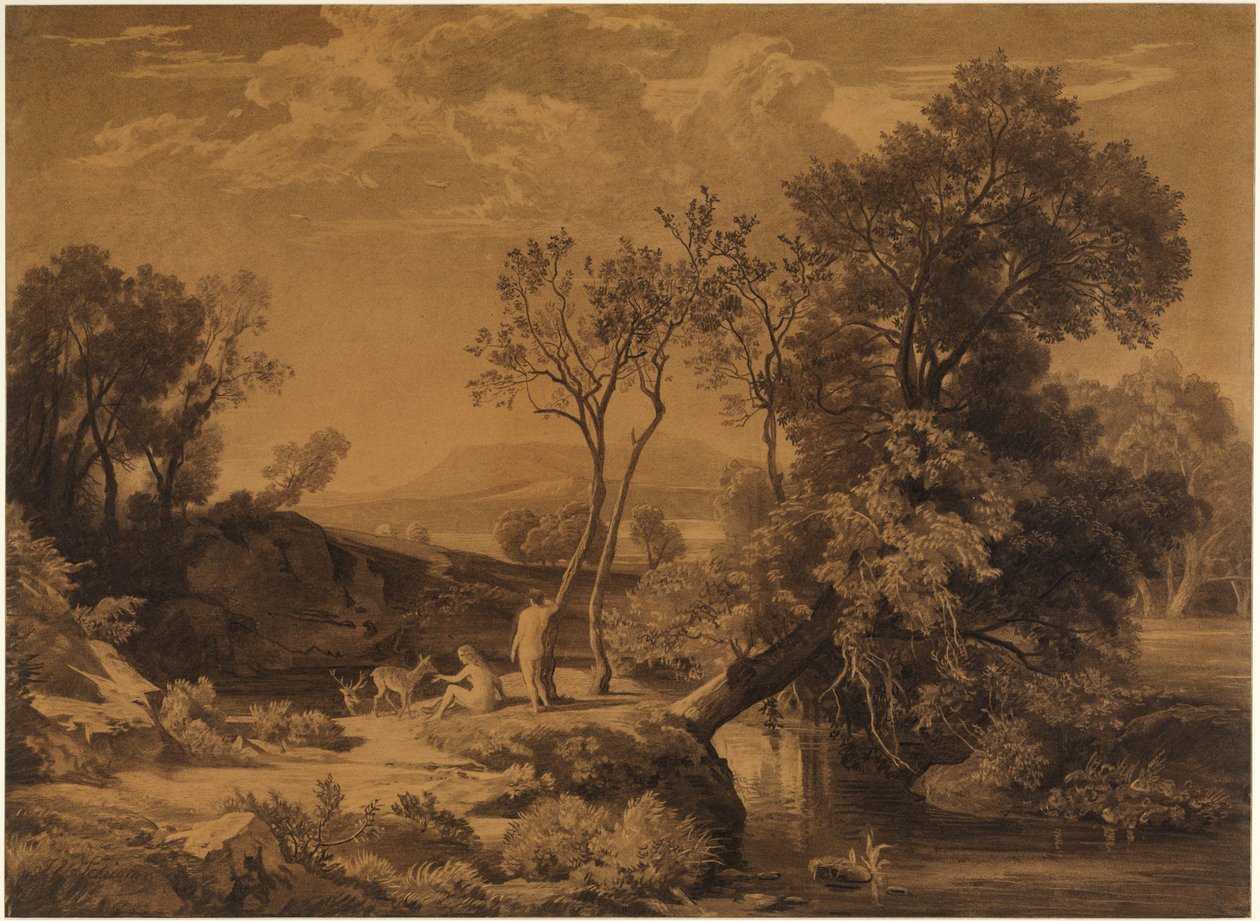 Raj jako wiosenny poranek (W raju I) autorstwa Johann Wilhelm Schirmer