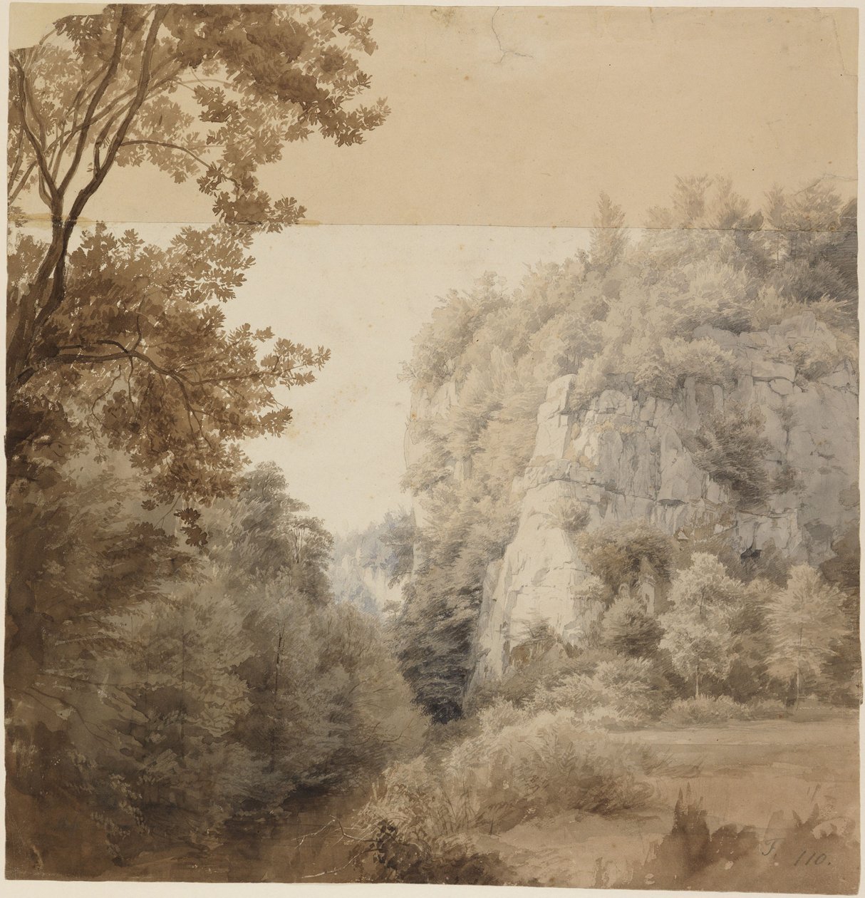 Rabenstein w dolinie Neandertal koło Düsseldorfu autorstwa Johann Wilhelm Schirmer