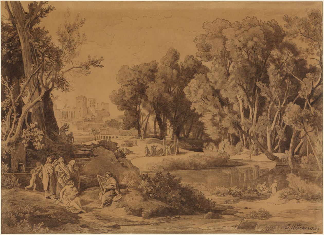 Wynalezienie sztuk w rodzie Kaina (Księga Rodzaju 4, 20-22) autorstwa Johann Wilhelm Schirmer