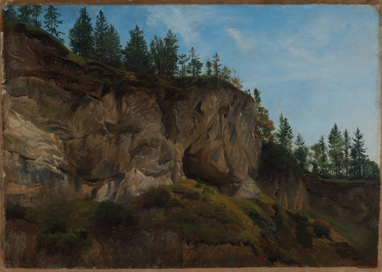 Skaliste zbocze w Szwajcarii autorstwa Johann Wilhelm Schirmer