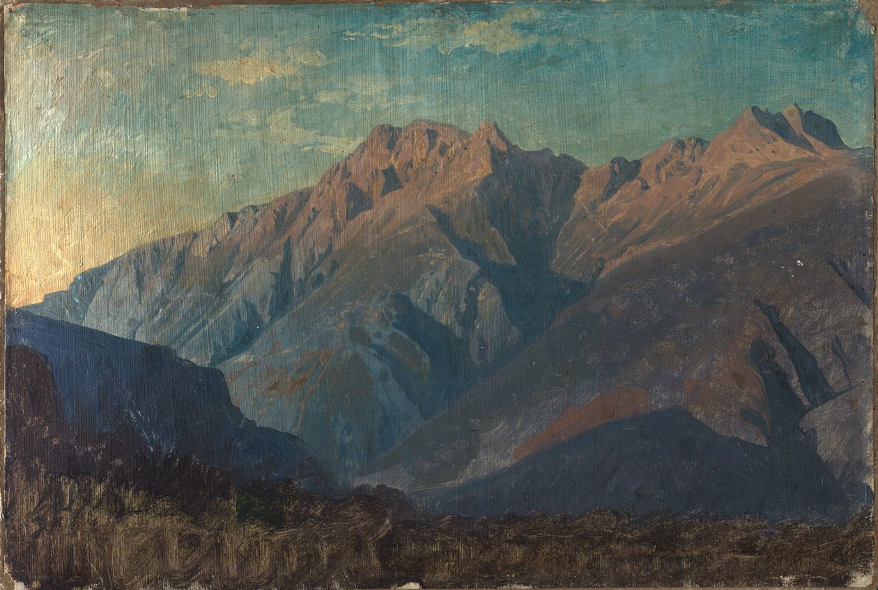 Masyw skalny (prawdopodobnie) w Gryzonii autorstwa Johann Wilhelm Schirmer