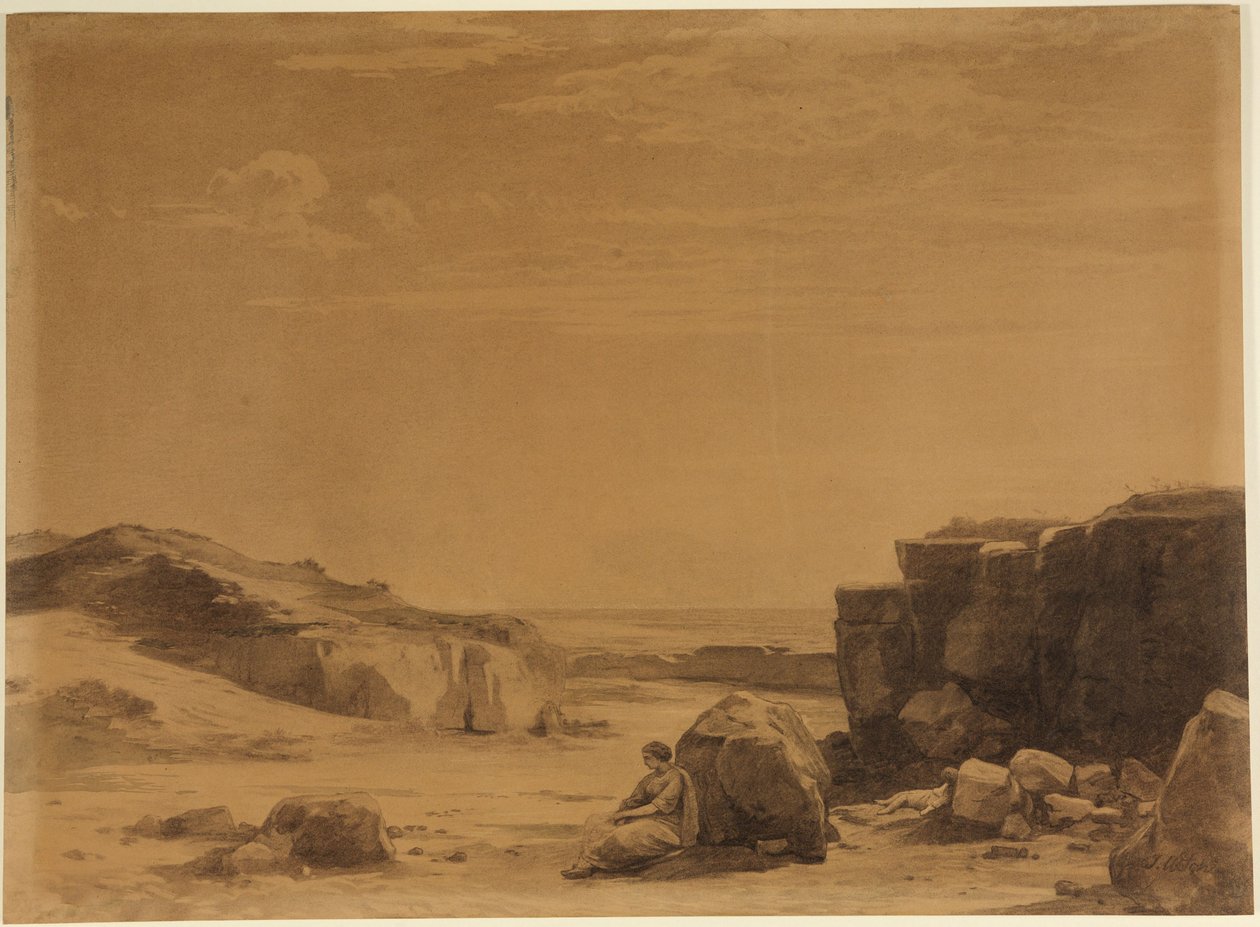 Hagar na pustyni (Księga Rodzaju 21, 16) autorstwa Johann Wilhelm Schirmer
