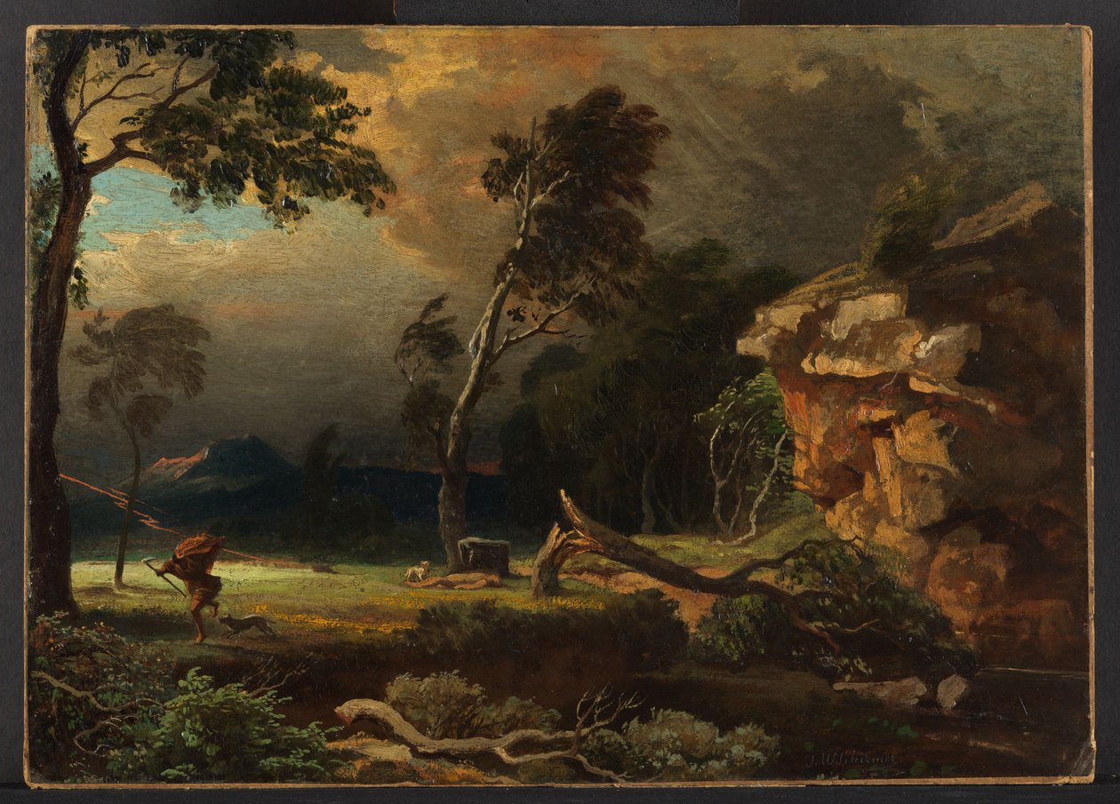 Ucieczka Kaina autorstwa Johann Wilhelm Schirmer