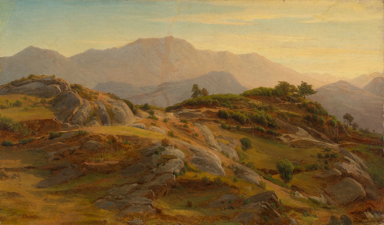 Krajobraz w Civitella autorstwa Johann Wilhelm Schirmer