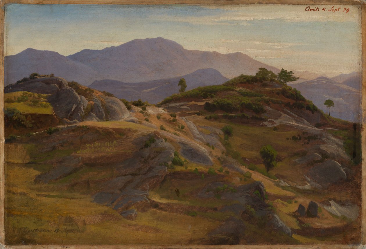Krajobraz w okolicach Civitelli autorstwa Johann Wilhelm Schirmer