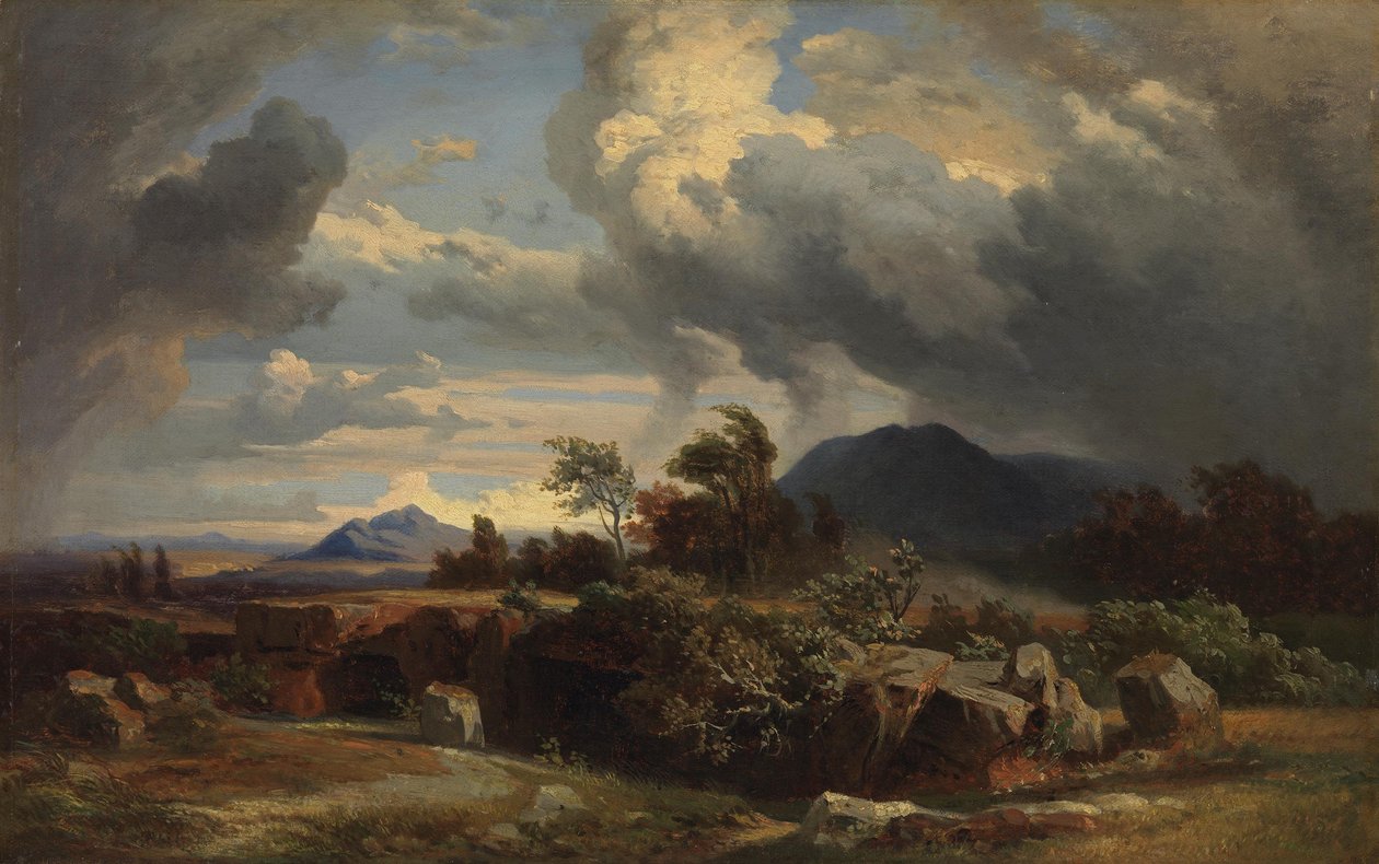 Burzliwy wieczór autorstwa Johann Wilhelm Schirmer