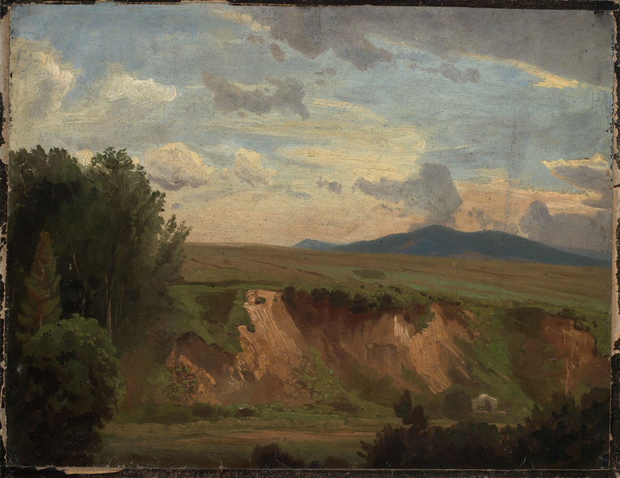 Krajobraz południowej Francji z nagim zboczem autorstwa Johann Wilhelm Schirmer