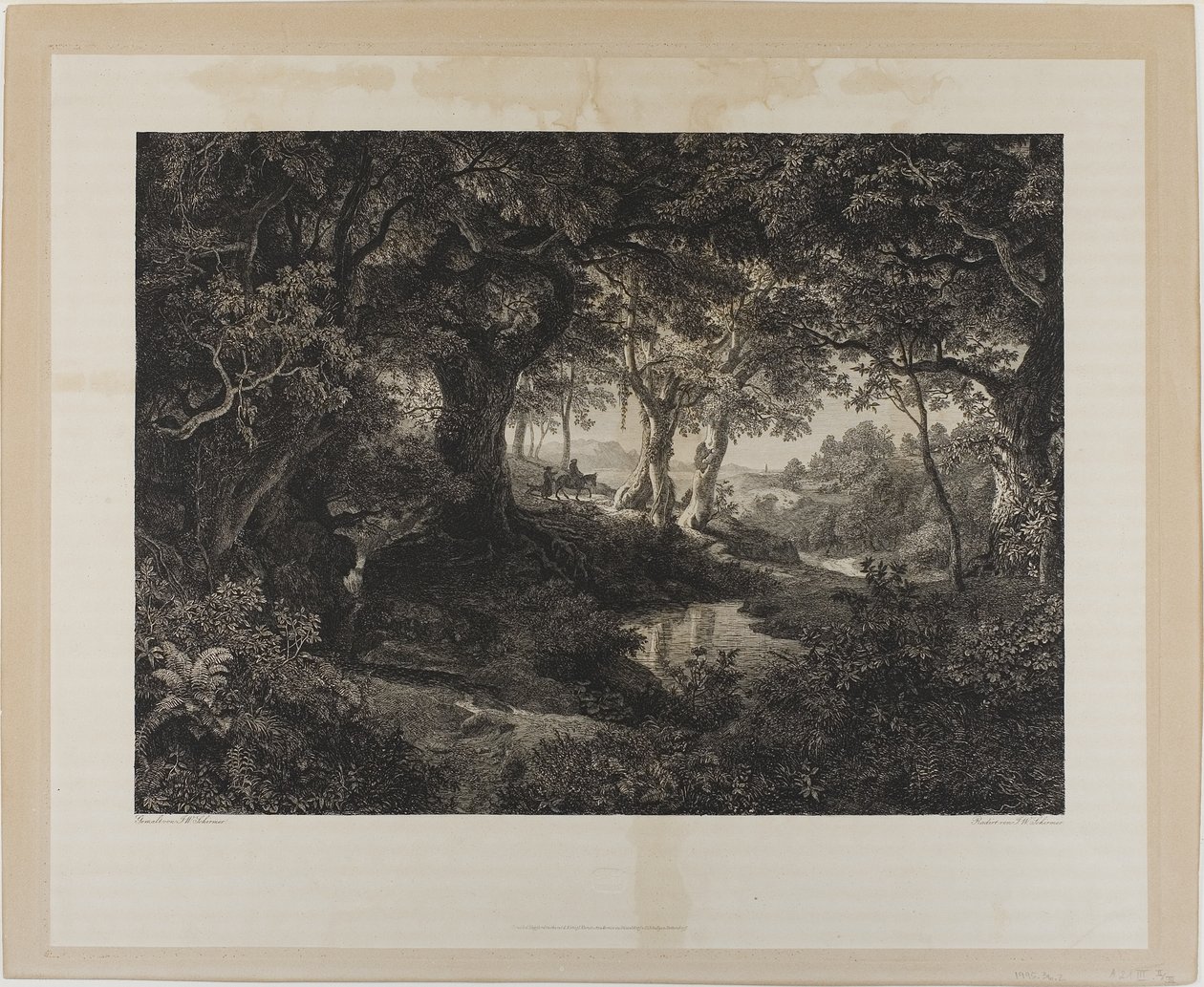 Duży włoski krajobraz autorstwa Johann Wilhelm Schirmer