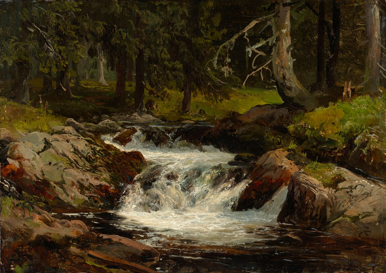 Leśny strumień autorstwa Johann Wilhelm Schirmer