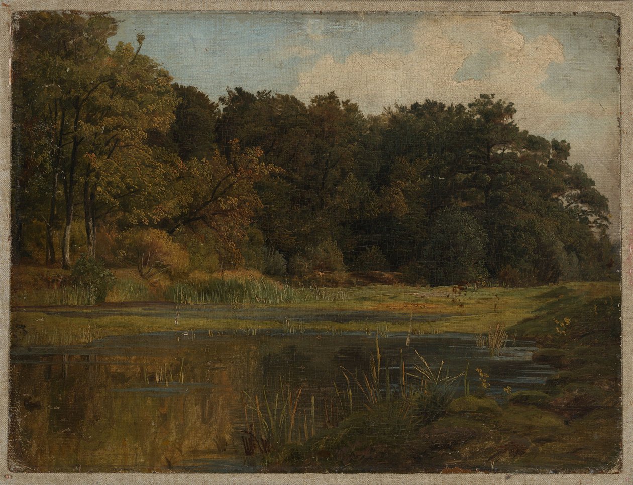 Leśny staw autorstwa Johann Wilhelm Schirmer