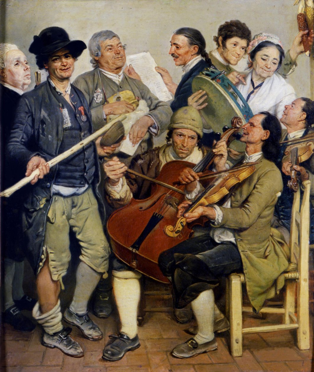 Muzycy La Scartocciata, ok. 1778 autorstwa Johann Zoffani